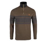 JACK PYKE Men’s Half Zip Contrast Sweatshirt - Outdoor Country Jumper with High Collar & Metal Zip Ring & Ribbed Cuffs - Ideal Jumper for Hunting, Shooting and Countryside Walks - Green, L