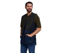 JACK PYKE Men’s Skeet Vest - Clay Pigeon Shooting Waistcoat with Breathable Mesh, Suede Trim & Multi Pockets - Lightweight Outdoor Hunting Jacket, Navy XXXL