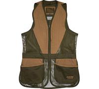 JACK PYKE Men’s Skeet Vest - Clay Pigeon Shooting Waistcoat with Breathable Mesh, Suede Trim & Multi Pockets - Lightweight Outdoor Hunting Jacket, Green XL