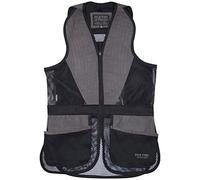 JACK PYKE Men’s Skeet Vest - Clay Pigeon Shooting Waistcoat with Breathable Mesh, Suede Trim & Multi Pockets - Lightweight Outdoor Hunting Jacket, Black XXXL
