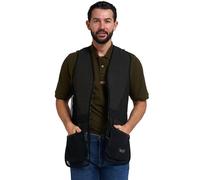 JACK PYKE Men’s Skeet Vest - Clay Pigeon Shooting Waistcoat with Breathable Mesh, Suede Trim & Multi Pockets - Lightweight Outdoor Hunting Jacket, Black Large