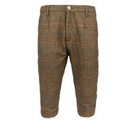 JACK PYKE Men’s Tweed Shooting Breeks - Wool Blend Fully Lined Brown Hunting Trousers with Adjustable Cuffs and Pockets for Outdoor Hunting & Clay Shooting