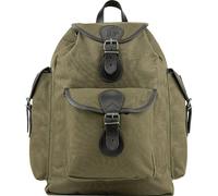 Jack Pyke Men's Canvas Leather Trim Backpack in Green Jack Pyke Green