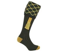 Jack Pyke Men's Diamond Shooting Socks with Garters in Green | Size: 8-11 Jack Pyke Green 8-11