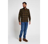 JACK PYKE Flannel Shirt for Men, 100% Cotton Checked Button-Down Collar Lightweight Country Casual Shirt with 2 Chest Pockets and Adjustable Cuffs Ideal Everyday Wear - Brown,Medium