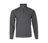 JACK PYKE Men's Fleece Pullover, Warm Half Zip Fleece Top, Lightweight Outdoor Fleece Jacket for Mens, Elasticated Cuffs, Extended Back, Field Jumper for Autumn, Winter, Hiking, Work - Charcoal L