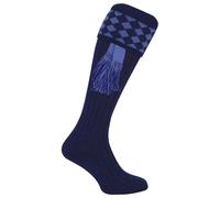 Jack Pyke Men's Harlequin Shooting Socks with Garters in Dark Navy | Size: 8-11 Jack Pyke Dark Navy 8-11