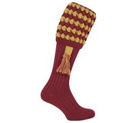 Jack Pyke Men's Pebble Shooting Socks with Garters in Burgundy | Size: 8-11 Jack Pyke Burgundy 8-11