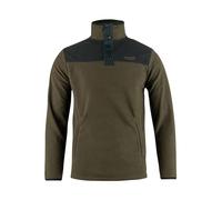 JACK PYKE Mens Thermal Fleece Top, Snap Neck Fleece Jacket Mens With Zipped Pockets, Long Sleeve, Elastic Cuffs, Lightweight 100% Polyester, Ideal For Hunting, Fishing - Dark Olive, Large
