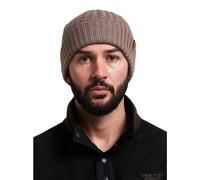 JACK PYKE Merino Wool Beanie Hat Unisex - Lightweight & Warm Winter Beanie Hats for Women & Men, Cable Knit Design, Foldable & Practical, Ideal for Outdoor Wear - Beige