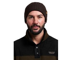 JACK PYKE Merino Wool Beanie Hat Unisex - Lightweight & Warm Winter Beanie Hats for Women & Men, Cable Knit Design, Foldable & Practical, Ideal for Outdoor Wear - Green