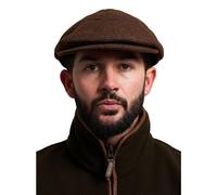 JACK PYKE Newsboy Flat Cap Brown Tweed 58cm