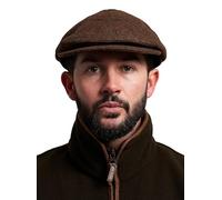 JACK PYKE Newsboy Flat Cap Brown Tweed 60cm
