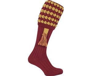 JACK PYKE Pebble Mens Shooting Socks with Garters 72cm - Durable Knee High Hunting Socks for Country Sports & Outdoor Wear - 30% Wool & 70% Acrylic Fabric, Argyle Pattern - Size 8-11UK