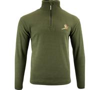 Jack Pyke Pheasant Fleece Pullover 1/4 Zip Shooting Country Jumper Green