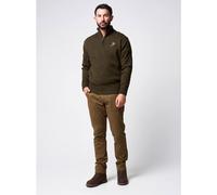 JACK PYKE Pheasant Men’s Jumpers - Quarter Zip Knitted Pullover, Long Sleeve Warm Sweatshirt with Ribbed Neck, Cuffs and Hem, Ideal for Outdoor Walks, Shooting and Casual Wear - Olive Green, XXX-Large