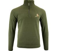 Jack Pyke Pheasant Motif Fleece Pullover Green Jumper Hunting Shooting Beating
