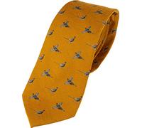 JACK PYKE Pheasant Silk Ties for Men - Classic Country Tie, Silk & Wool Blend, 155cm Length, Casual or Formal Wear, Gift Presentation Box, Ideal for Field Sports & Countrywear Fashion - Musturd
