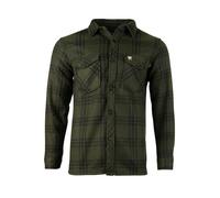 JACK PYKE Polar Fleece Long Sleeve Shirt Green Check