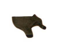 JACK PYKE Sherpa Fleece Dog Coat - Polyester Fleece, Dog Jumper for Medium Breeds, Faux Leather Piping, Adjustable Velcro - Perfect for Cold Weather & Outdoor Activities - Dark Olive, XXL