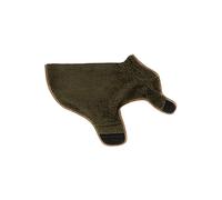 JACK PYKE Sherpa Fleece Dog Coat - Polyester Fleece, Dog Jumper for Medium Breeds, Faux Leather Piping, Adjustable Velcro - Perfect for Cold Weather & Outdoor Activities - Dark Olive, XXL