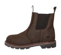 JACK PYKE Shires Mens Dealer Boots - Oiled Leather Slip-On Chelsea Boots with Elastic Sides, Oil Resistant Sole and Double Pull Tabs for Country or Outdoor Use - Brown, Size 6 UK