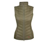 JACK PYKE Shires Women's Gilet - Lightweight Fitted Ladies Vest with Stretch Panels and Zipped Pockets for Outdoor Activity and Everyday Wear - Green, XS