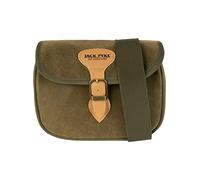 JACK PYKE Speed Loader Cartridge Bag Duotex - Durable Shooting Bag with Leather Fastenings, Adjustable Strap, Holds 70+ Cartridges for Clay Shooting & Game - Green