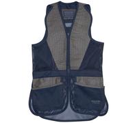 JACK PYKE Men’s Skeet Vest - Clay Pigeon Shooting Waistcoat with Breathable Mesh, Suede Trim & Multi Pockets - Lightweight Outdoor Hunting Jacket, Navy XL