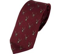 JACK PYKE Stag Silk Tie Burgundy