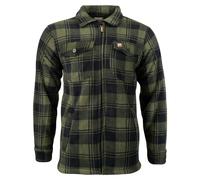 Jack Pyke Tundra Check Sherpa Fleece Shirt Full Zip Green/ Brown/ Blue Hunting