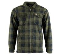Jack Pyke Men’s Tundra Shirt - Checked Flannel Long Sleeve Zip Shirt with Fl