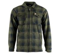 Jack Pyke Tundra Shirt Green Check Zipped Sherpa Fleece Lining Hunting Shooting