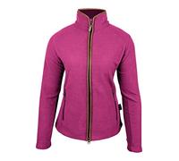 JACK PYKE Womens Fleece Jacket - Lightweight and Breathable Ladies Fleece jacket with Full Zip, Long Sleeves, Zipped Pockets, Faux Leather Piping - Ideal for Travel and Outdoor Sports - Roselle S
