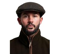JACK PYKE Wool Blend Flat Cap Dark Olive 57cm
