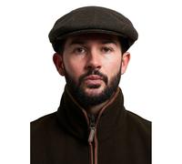 JACK PYKE Wool Blend Flat Cap Dark Olive 57cm