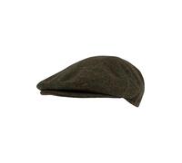 JACK PYKE Wool Blend Flat Cap Dark Olive 58cm