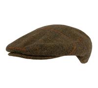 Jack Pyke Wool Blend Flat Cap Mens Countryman Herringbone Outdoor Tweed Brown