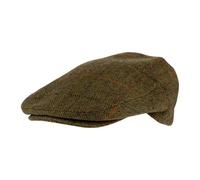 JACK PYKE Wool Blend Flat Cap Tweed Brown 58cm
