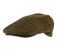 JACK PYKE Wool Blend Flat Cap Tweed Brown 57cm