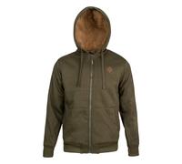 JACK PYKE Yakka Mens Fleece Hoodie - Warm Sherpa Fleece Lined Jacket with Full Zip, Drawstring Hood, Front Pockets, Ribbed Cuffs & Hem, Winter Hooded Jacket for Casual & Country Wear - Green S