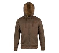 JACK PYKE Yakka Mens Fleece Hoodie - Warm Sherpa Fleece Lined Jacket with Full Zip, Drawstring Hood, Front Pockets, Ribbed Cuffs & Hem, Winter Hooded Jacket for Casual & Country Wear - Coyote XXL