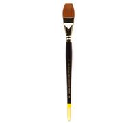 Jack Richeson 9000 Series Synthetic Short Handle Watercolor Flat Brush, 1-Inch