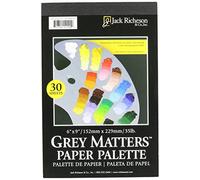 Jack Richeson Grey Matters Disposable Paper Palette, 6 x 9 in, 30 Sheets