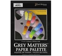 Jack Richeson Grey Matters Paper Palette (50 Sheets), 9" x 12" Paper for Paint Mixing