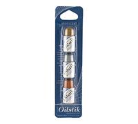 Jack Richeson Shiva Oil Paintstik, Iridescent Gold/Silver and Copper, Set of 3