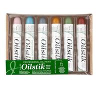 Jack Richeson Shiva Oil Paintstik, Traditional Colors, Set of 6