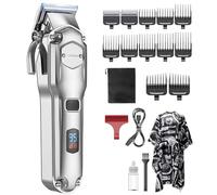 Jack&Rose Hair Clippers Men,Cordless Hair Clippers,Clippers for Men Haircut,Barber Clippers,Professional Hair Trimmer Shaver with LED Display,IPX7 Waterproof