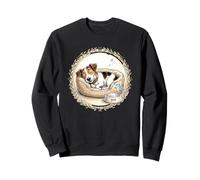 Jack-Russel Terrier Dog Chills Dog Bed + Food While Sleeping Sweatshirt