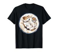 Jack-Russel Terrier Dog Chills with Dog Bed While Sleeping T-Shirt